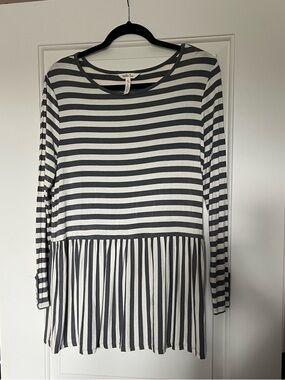Matilda Jane Striped Long Sleeve Top - Black & White